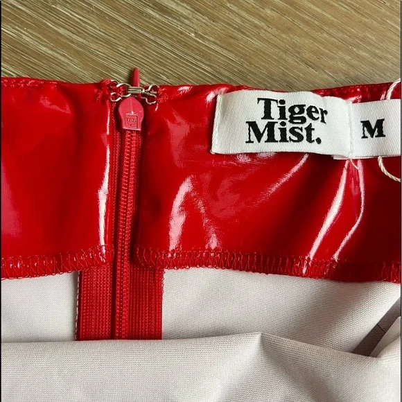 Tiger Mist Red pleather dress. Size M. - Picture 3 of 7
